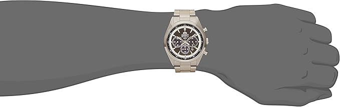 Orient Reloj Neo70's Solar Panda Dark Grey Hombre Wv0011tx Correa Plateado Bisel Plateado Fondo Gris