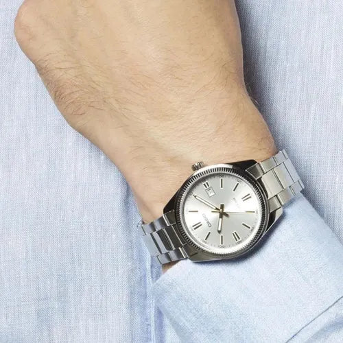 Reloj Casio Hombre Mtp-1302d-7a2vdf Plata Con Dorado