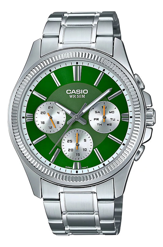 Reloj Casio Mtp-1375d-3a Acero Hombre Plateado