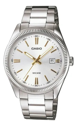 Reloj Casio Hombre Mtp-1302d-7a2vdf Plata Con Dorado